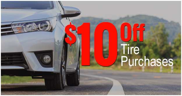 $10 Off Tire Purchases